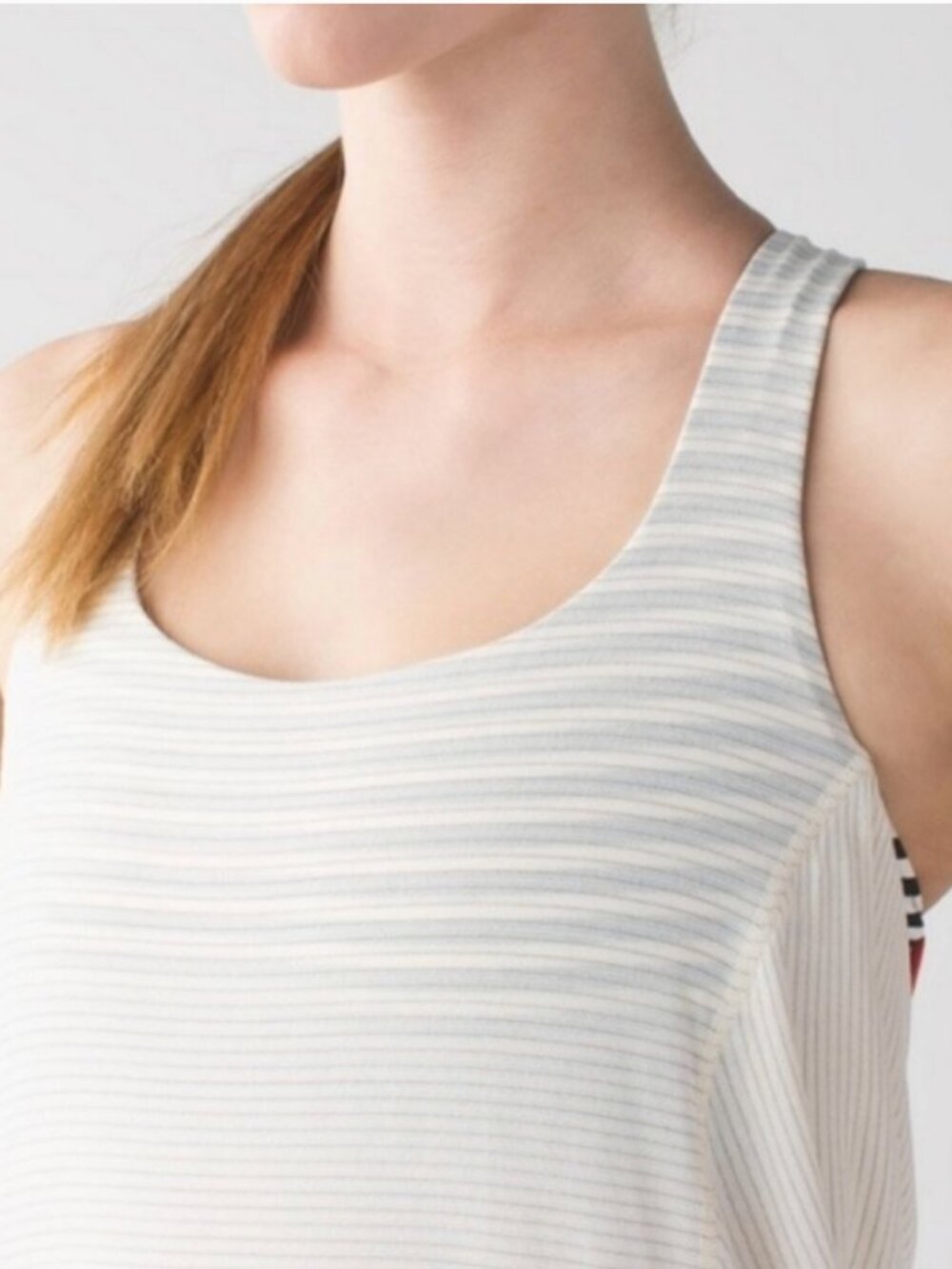 Lululemon WILD Tank Strappy Back Orange Black White Size 6 Built-In Bra - Picture 10 of 14